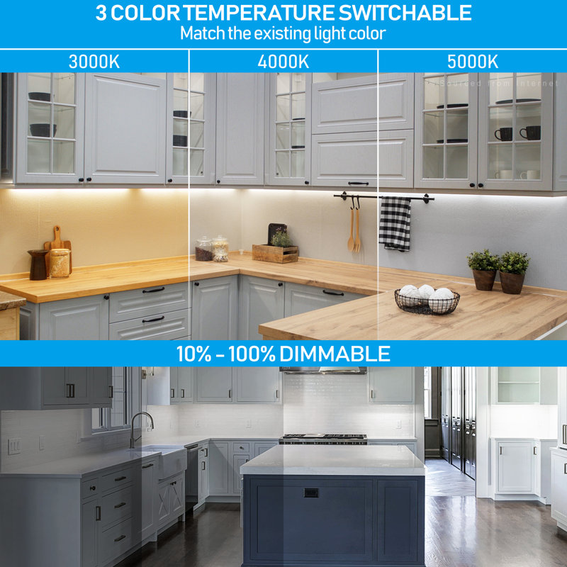 TORCHSTAR 22" Dimmable LED Under Lighting, 3000K/4000K/5000K